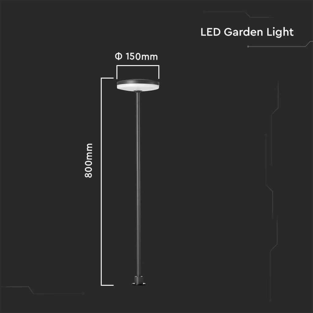 V-TAC Lampada LED da Giardino 12W con Picchetto a con Doppio Fissaggio a Terra Colore Antracite 4000K IP65 V-TAC Lampada LED da Giardino 12W con Picchetto a con Doppio Fissaggio a Terra Colore Antracite 4000K IP65
